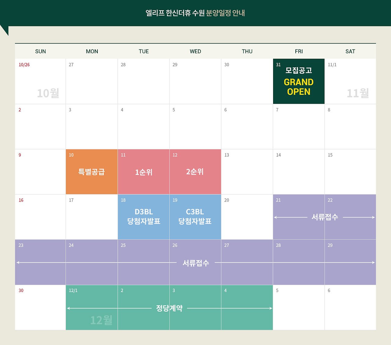 엘리프 한신더휴 수원 C3/D3블록 아파트 분양일정