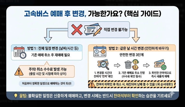 고속버스 잔여석 조회(방법, 코버스)(실시간 + 수수료)