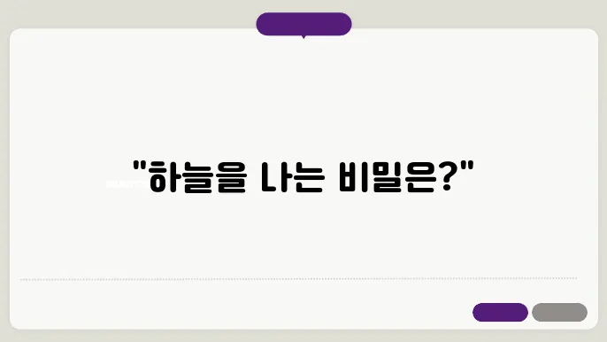 비행기의 기본원리