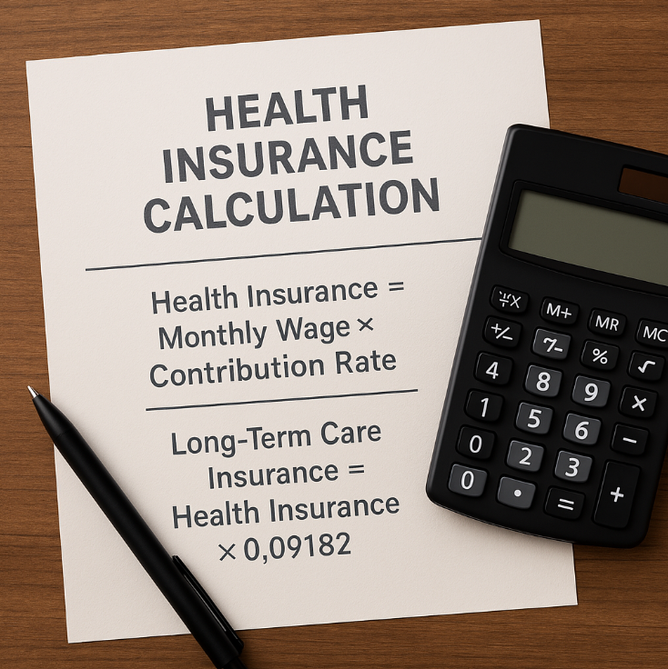 건강보험 산정식과 계산기 이미지