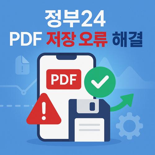 정부 24 PDF 저장 오류 해결 섬네일