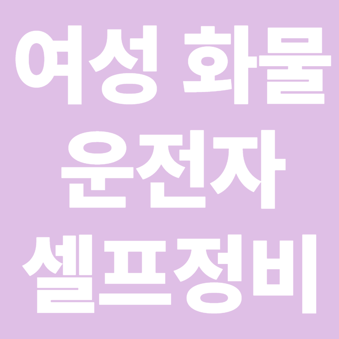 여성화물운전자 셀프정비