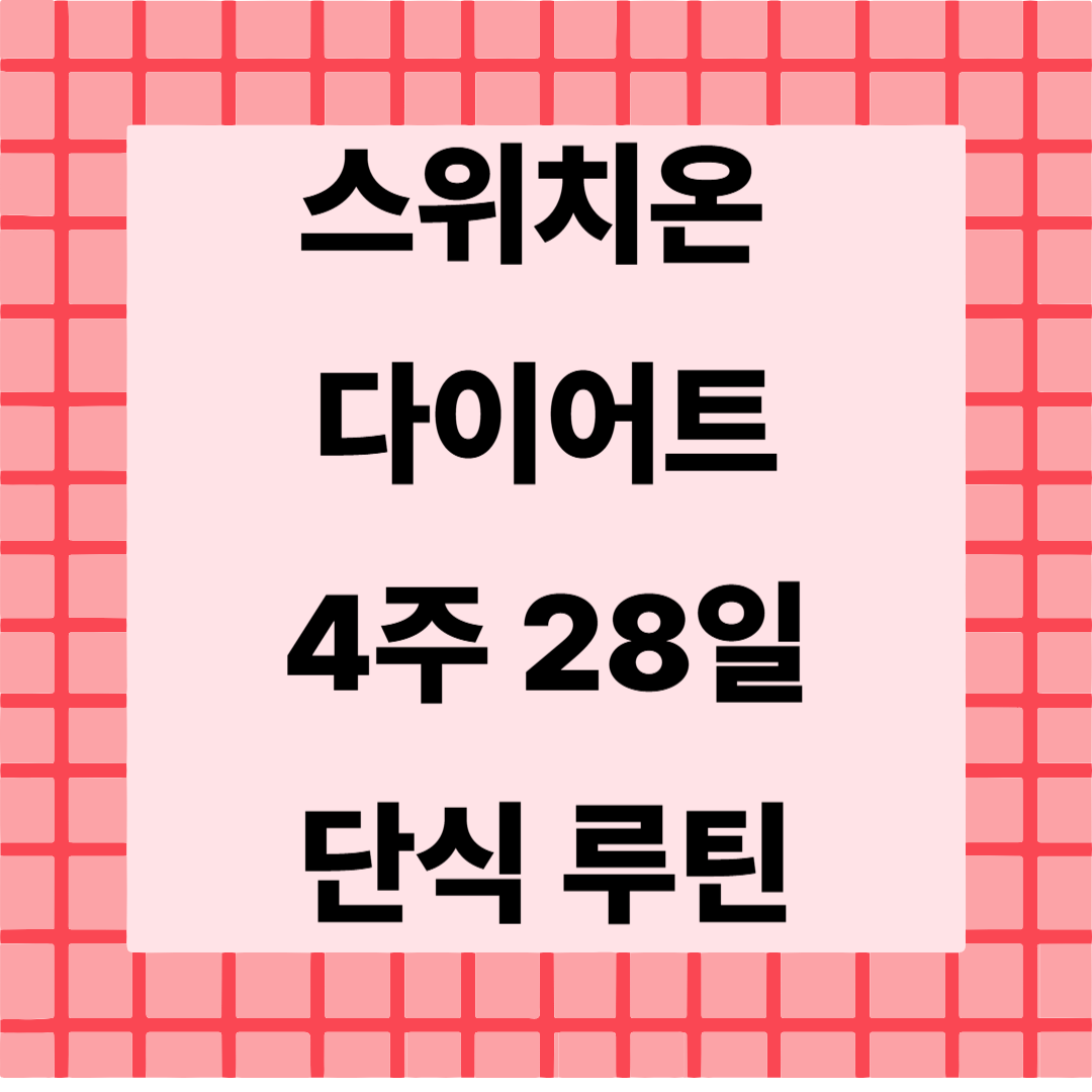 스위치온 다이어트 28일차 💥 인바디 전날! 근력 + 단식 루틴 최종 정리