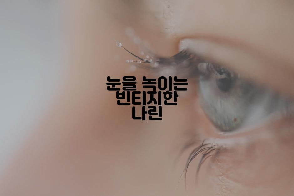 눈을 녹이는 빈티지한 나린