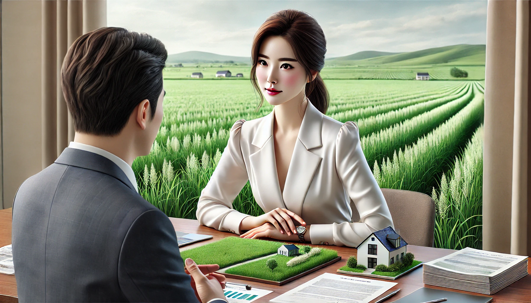 농지 임대차계약 확인 방법 상담하는 이미지