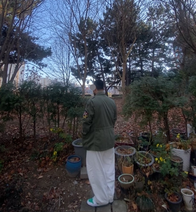 데일리룩('25. 12. 1.)폴로랄프로렌 야상 자켓 빈티지 야상 M-65, 유니클로 와플 헨리넥 티셔츠, 무신사스탠다드 데님 와이드 벌룬팬츠, 나이키 덩크 하이 레트로 그린화이트