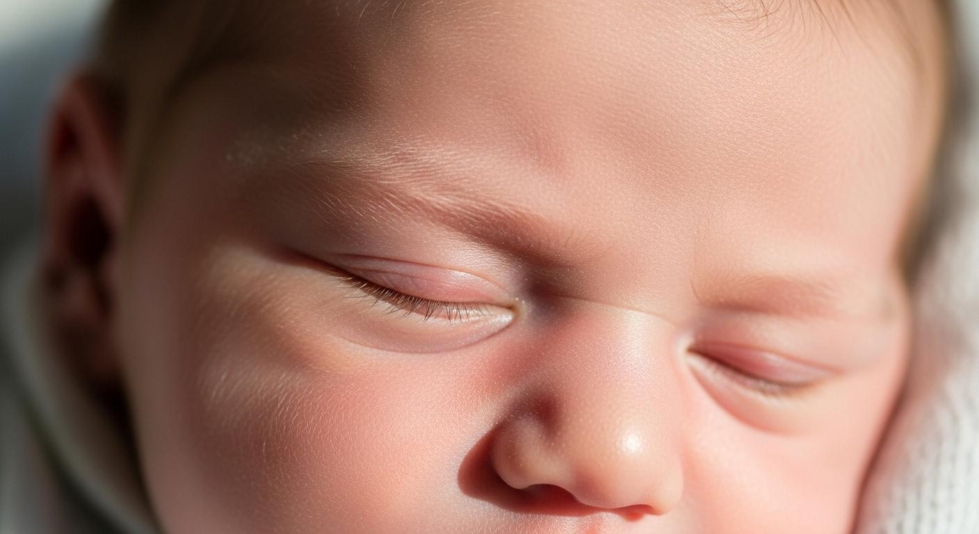 신생아 쌍커풀 선