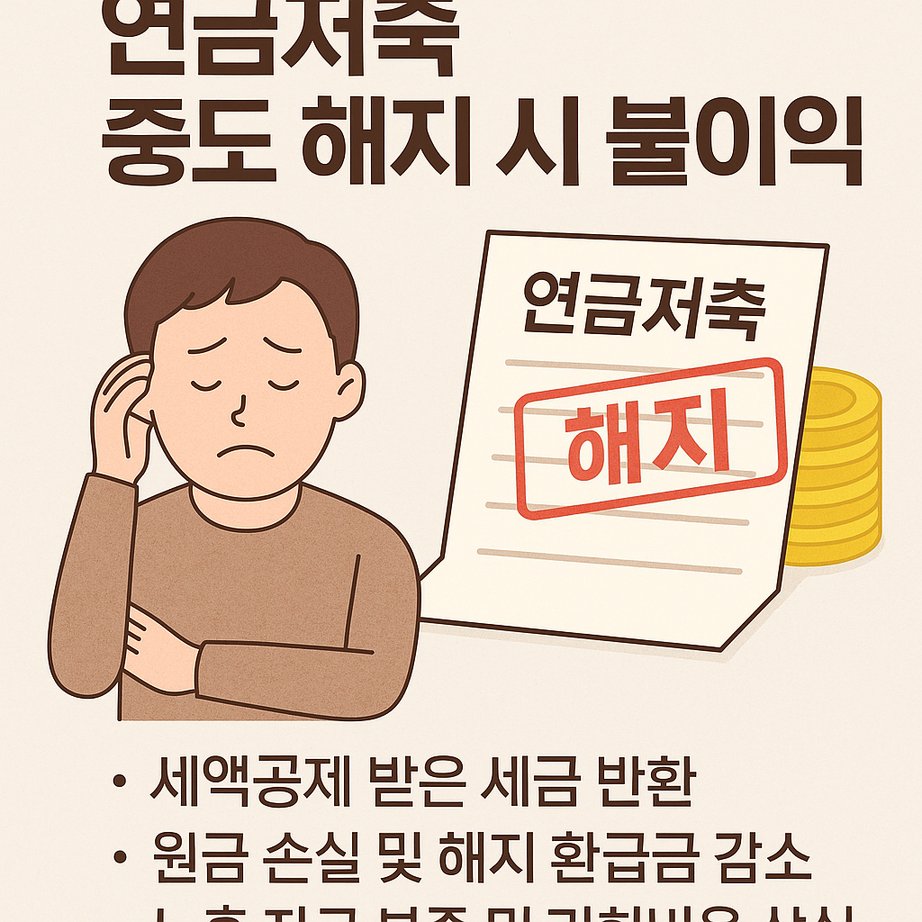 연금저축 중도 해지 시 불이익