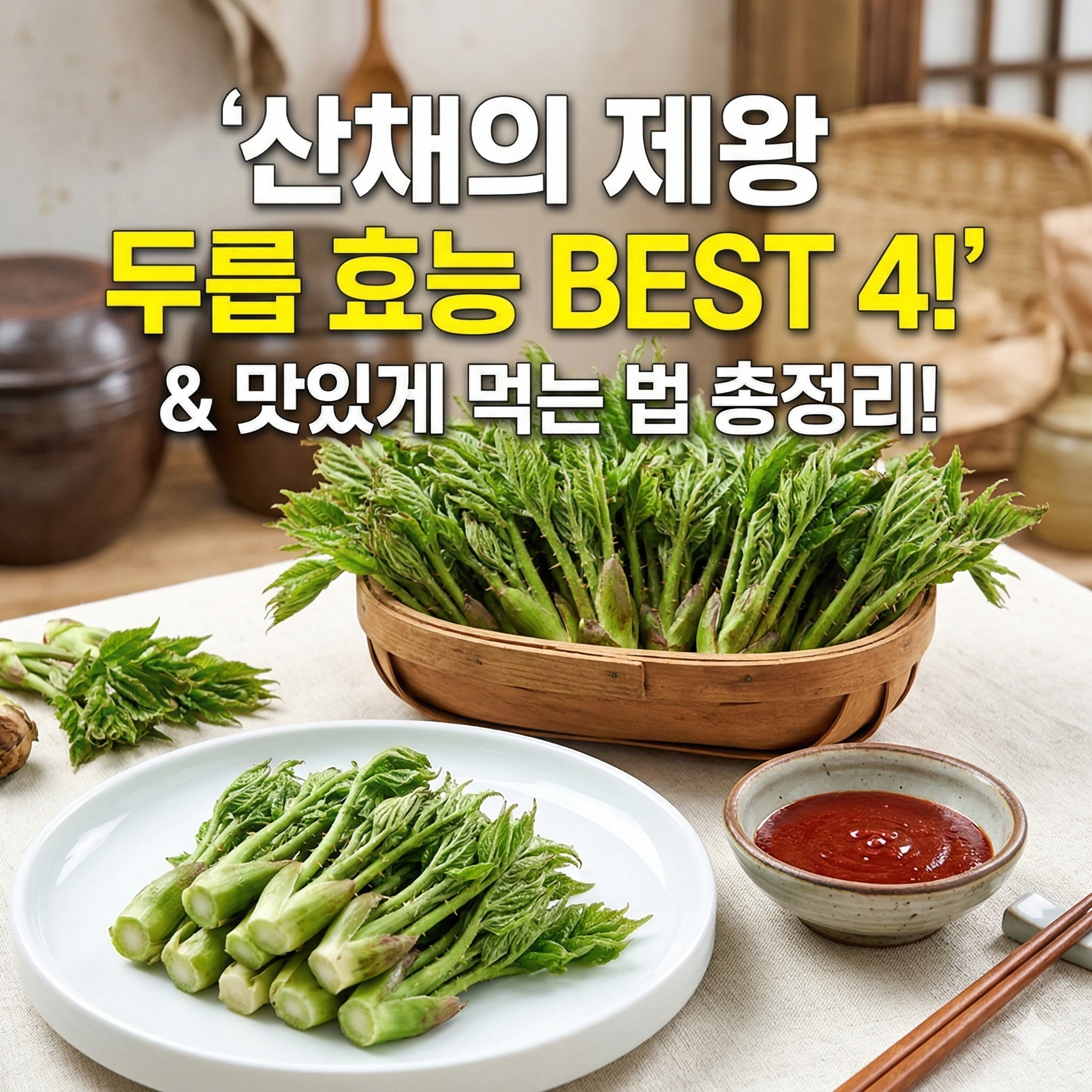 봄의 전령사 산채의 제왕 두릅 효능과 건강하게 먹는 법