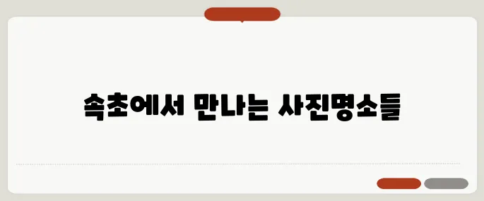 속초 가볼만한곳 인생사진 명소 총정리!