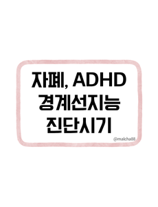 자폐 ADHD 경계선지능 진단시기