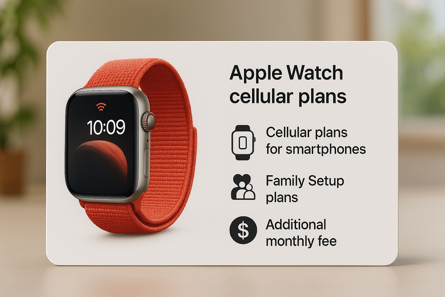 스마트워치 요금제 안내 예시 이미지