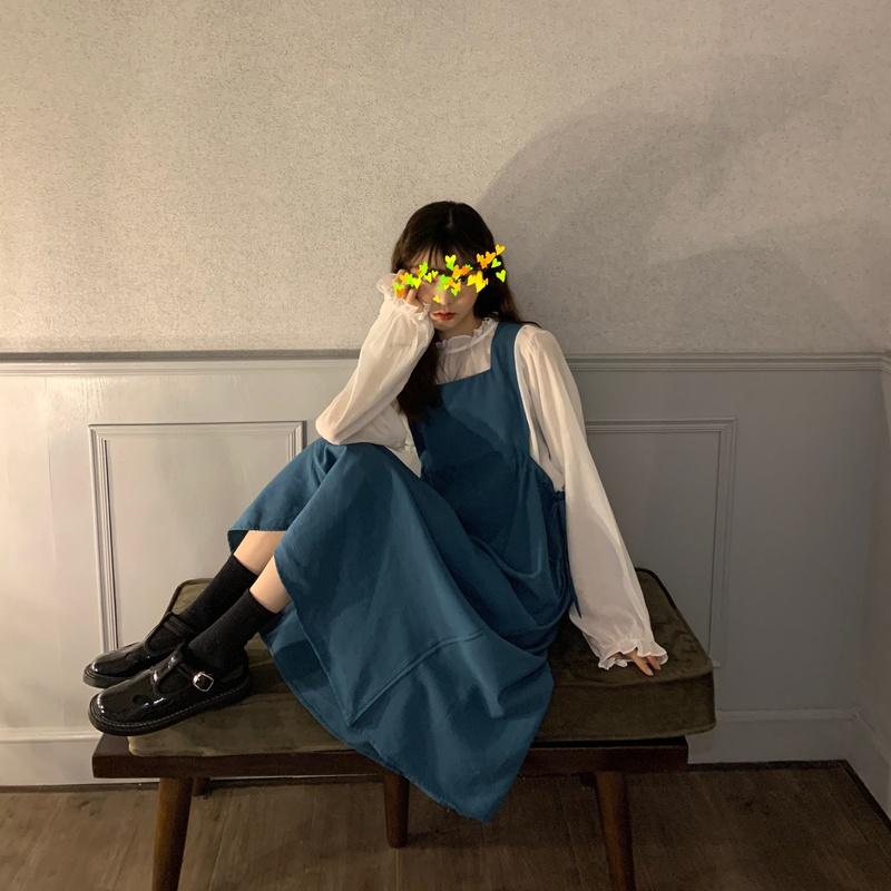 허니시스터 디앤느 블라우스 스퀘어 롱 투피스