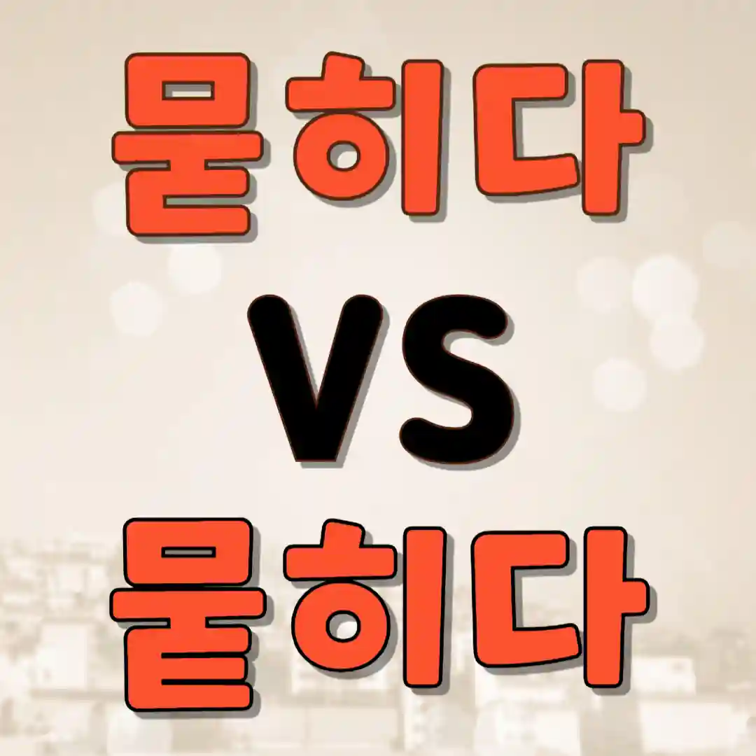 묻히다 뭍히다
