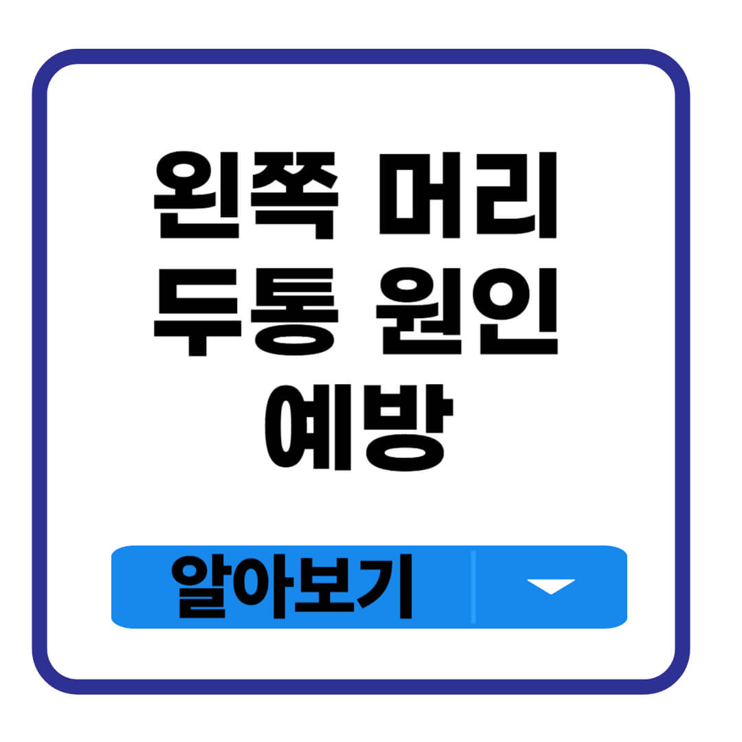 왼쪽 머리 두통