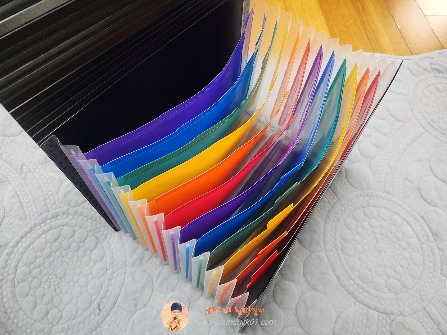 대용량 휴대용 아코디언 파일 박스, 확장 파일 폴더, 교실 사무실용, A4 크기, 12 포켓