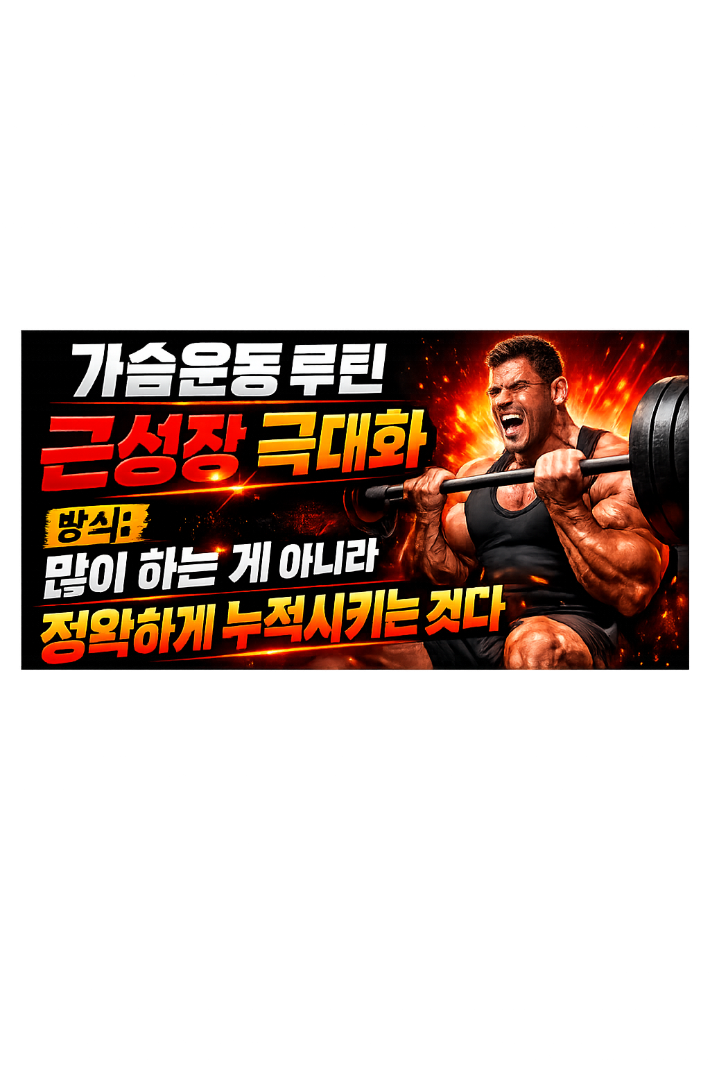 가슴운동 루틴 근성장 극대화 방식