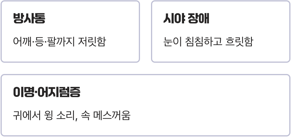 두통과 함께 찾아오는 불청객들