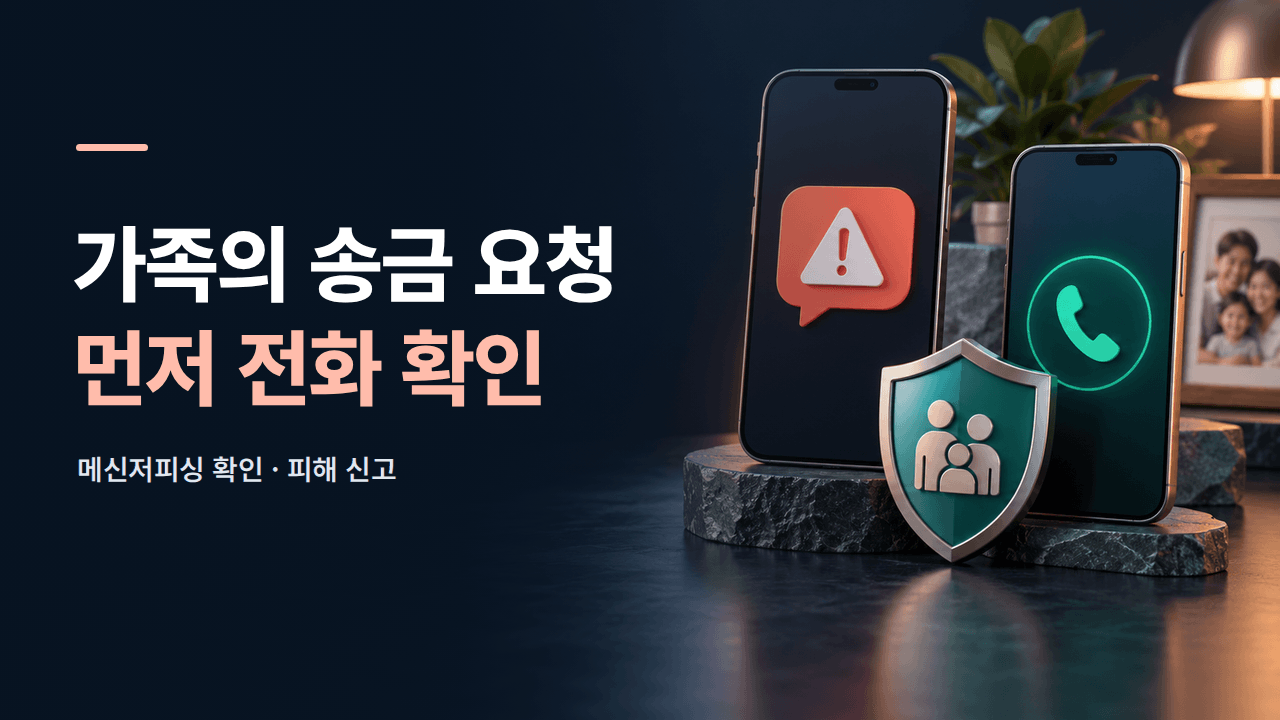 가족&middot;지인이 돈 보내달라고 할 때 ❘ 메신저피싱 확인&middot;신고 순서