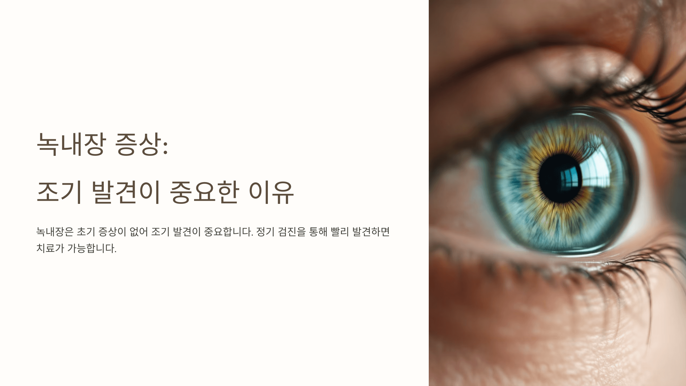 녹내장과 관련된 사진입니다.