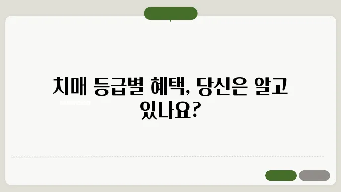 치매 등급별 혜택