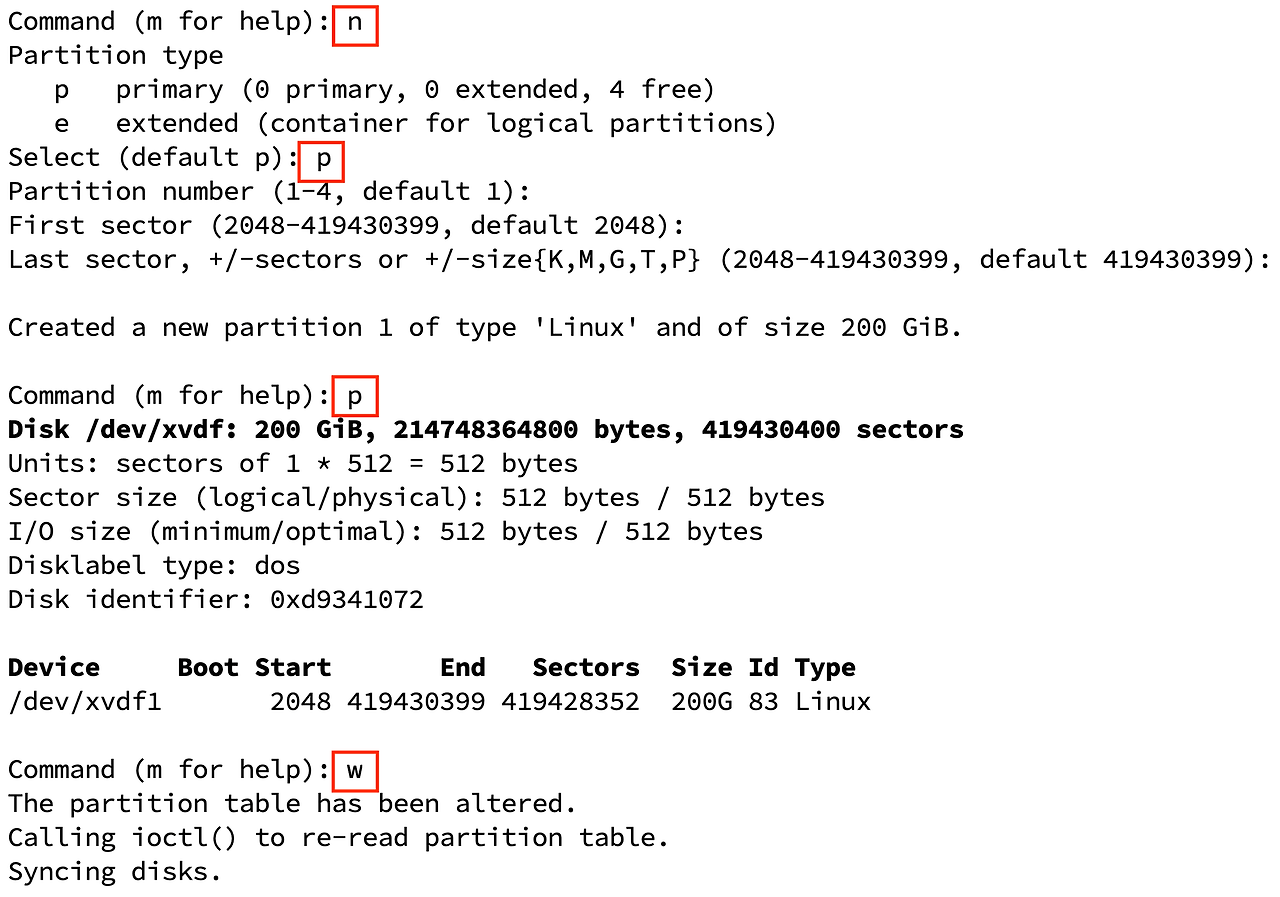 파티션에 용량 담기