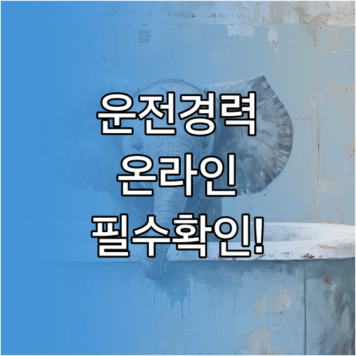 경찰서 방문 없이 운전경력증명서 온라..