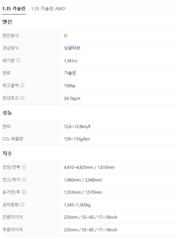 2026 쉐보레 트레일블레이저