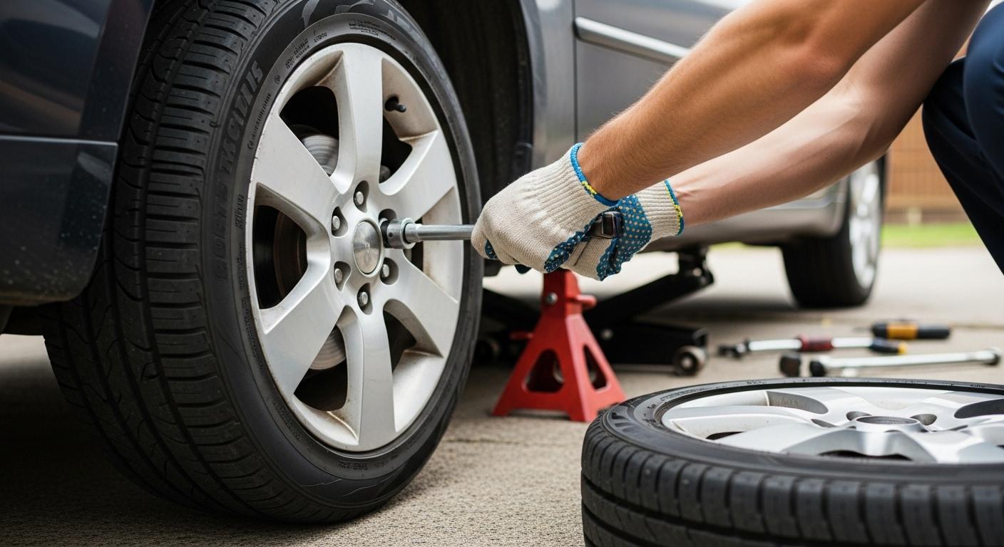 자동차 타이어 앞뒤 교환