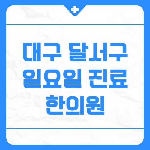 대구 달서구 일요일 진료 한의원