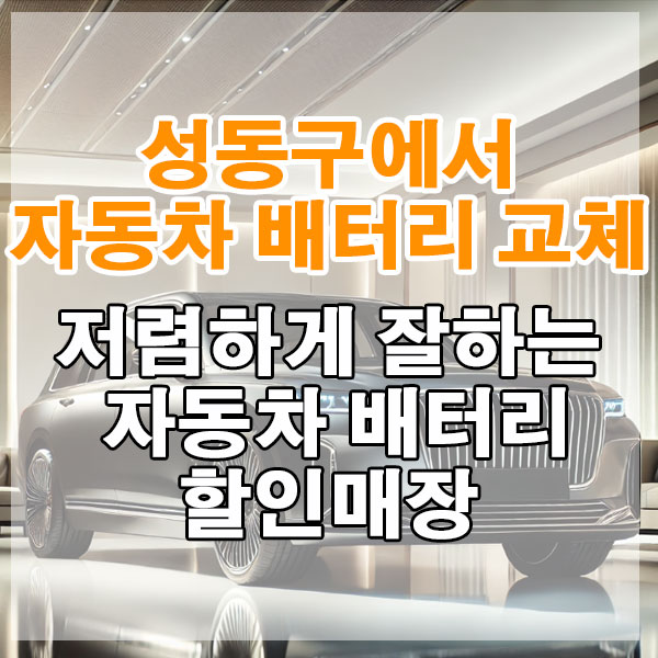 성동구에서 자동차 배터리 교체 저렴하게 잘하는 자동차 배터리 할인매장