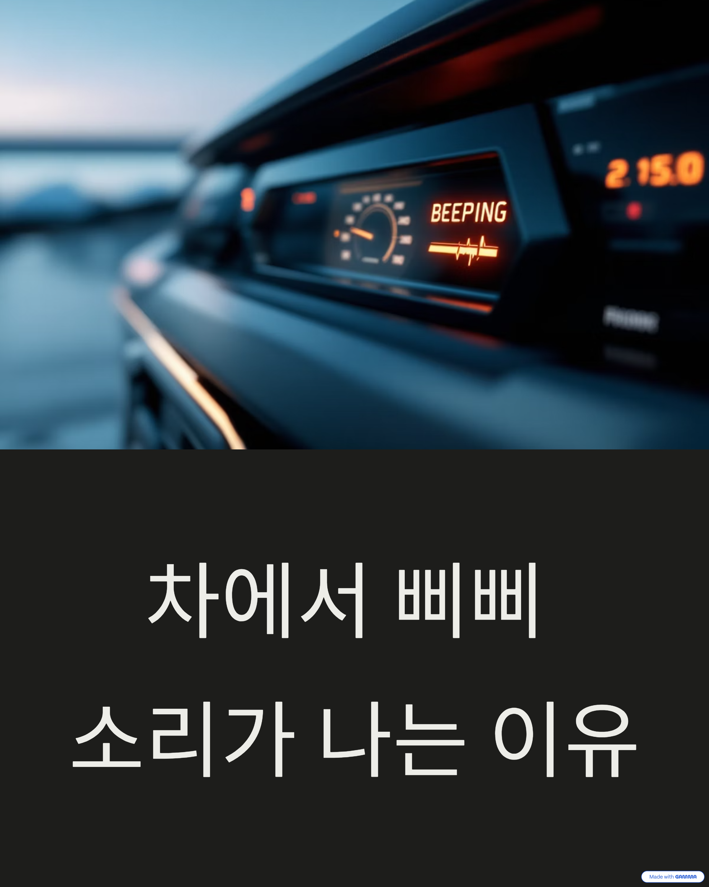 차에서 삐삐 소리 경고음