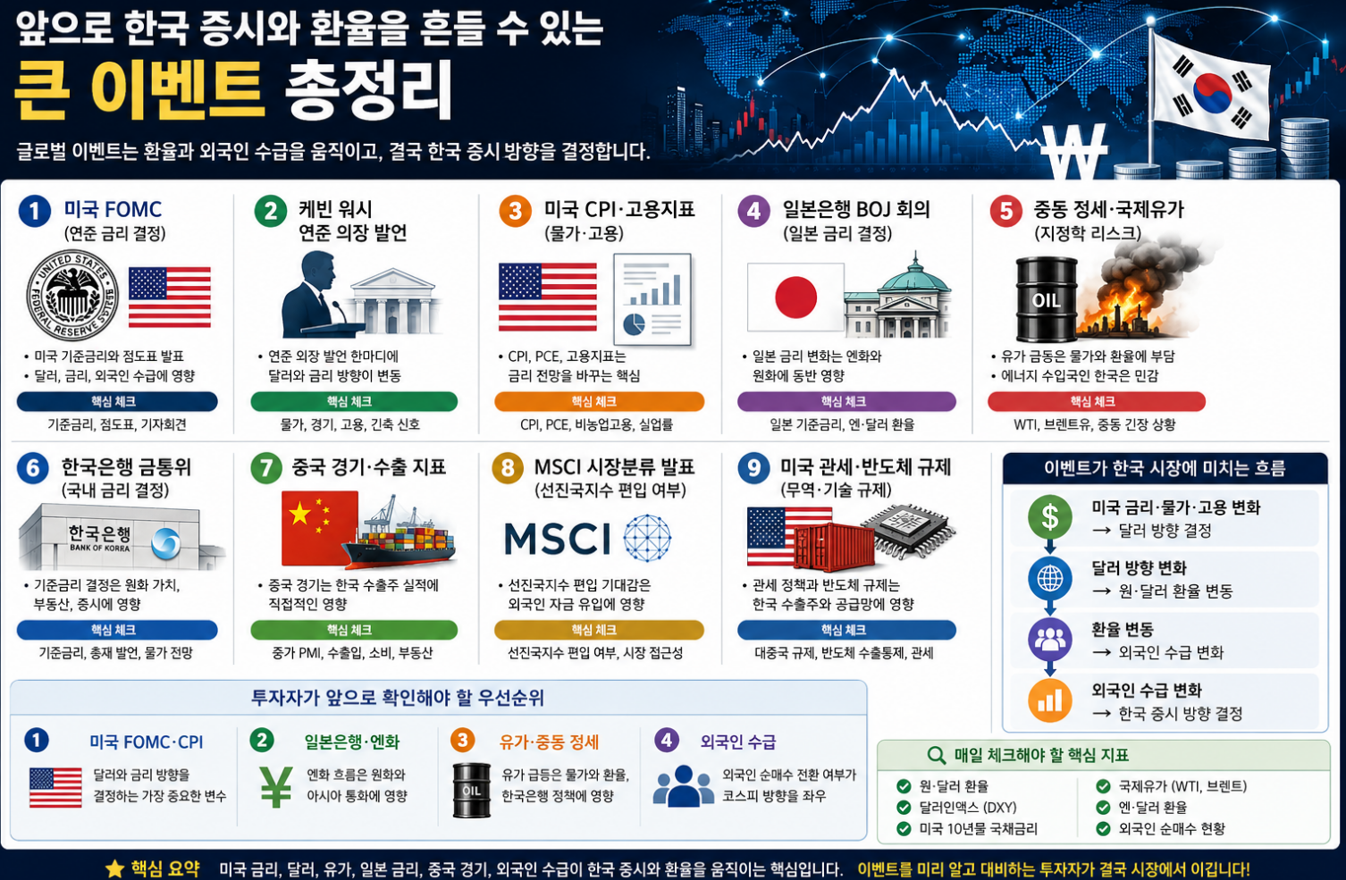 한국증시관련 빅이벤트 정리