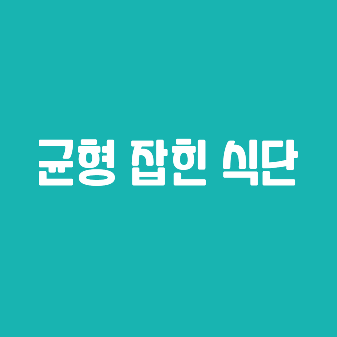 균형 잡힌 식단