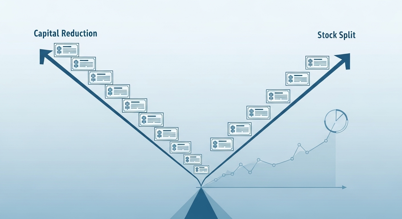 감자, 액면분할, 유상감자