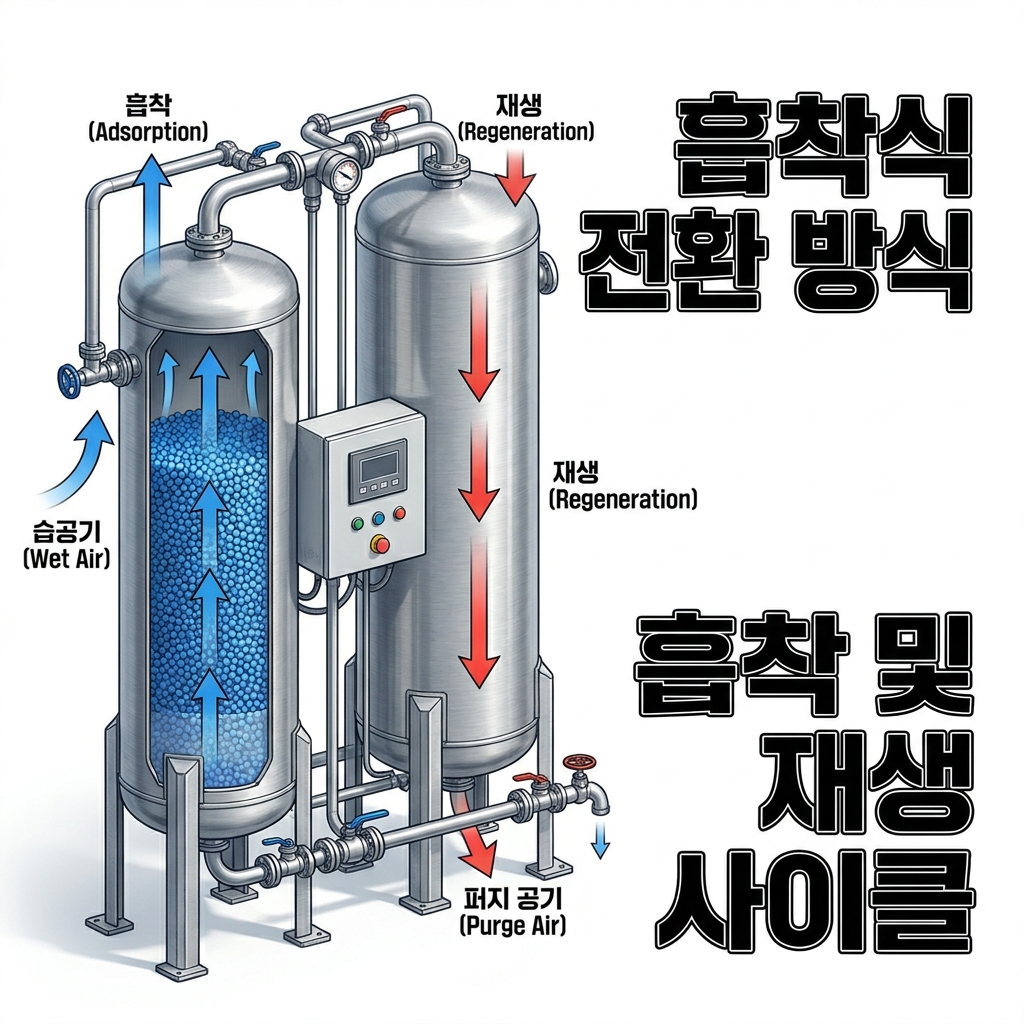 에어 드라이어 보수점검 및 고장 대책: 수분 제로를 위한 정밀 관리 전략