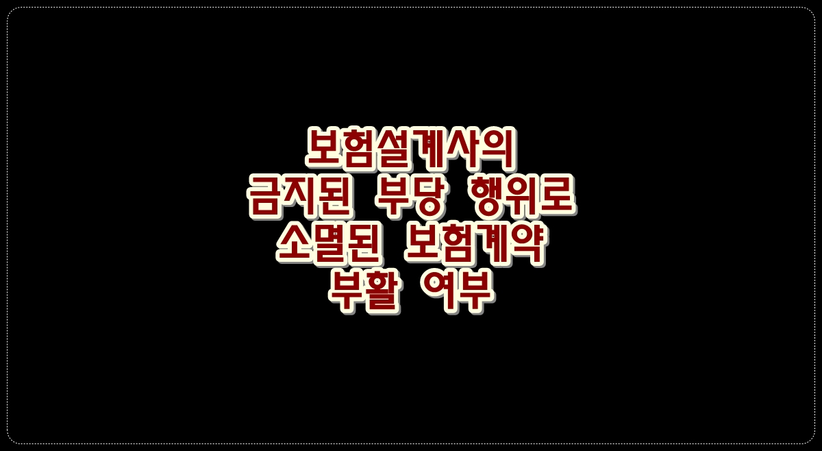 보험설계사-부당행위