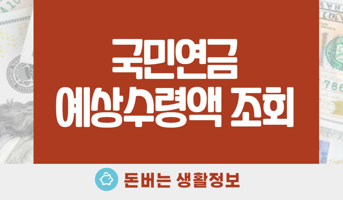 국민연금 예상수령액 조회