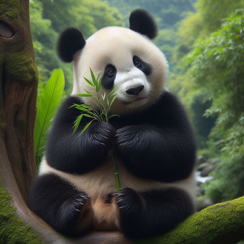 자이언트 판다 푸바오 AI 그림