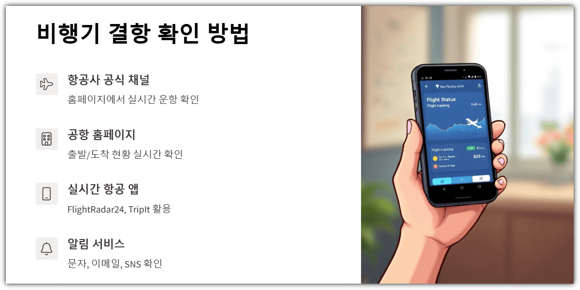 비행기 결항 확인 방법