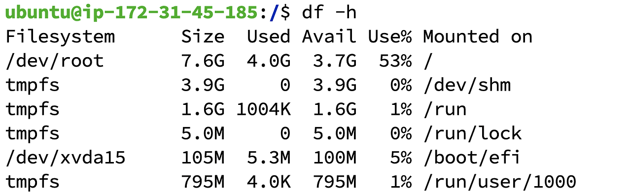 파일시스템 확인