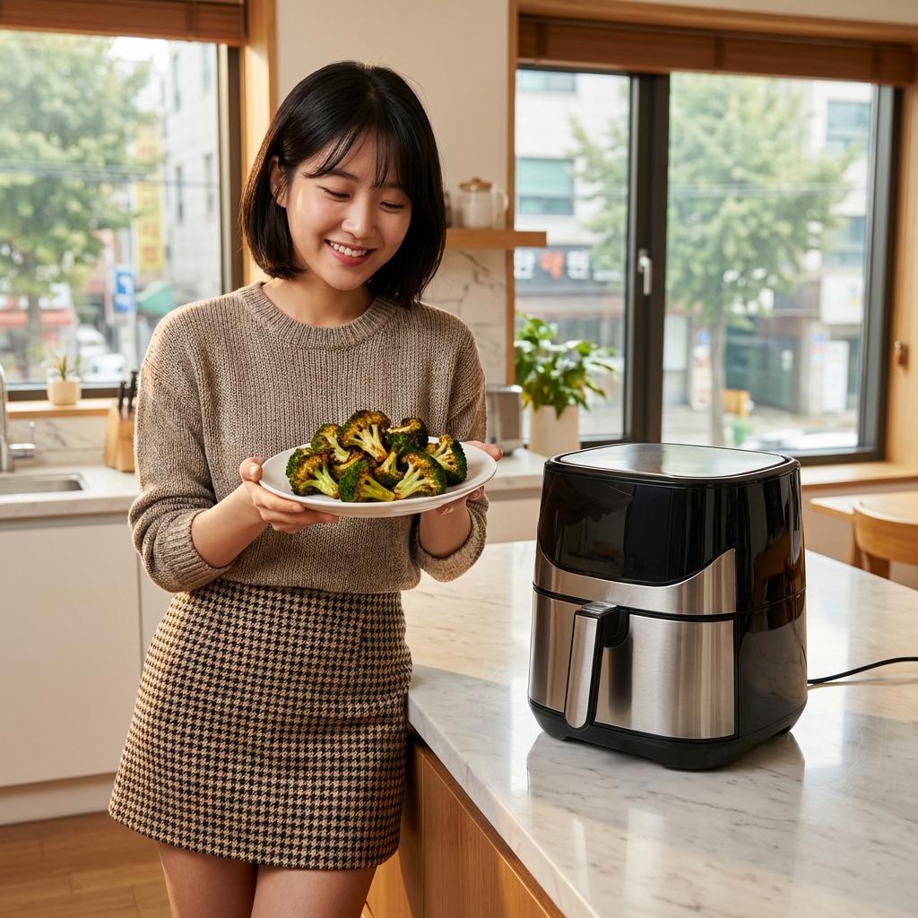 냉동 브로콜리 맛있게 먹는 에어프라이어 요리