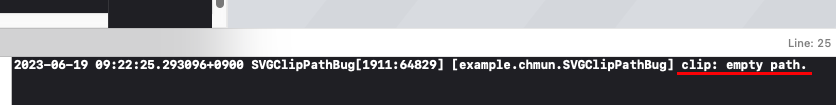 xcode clip: empty path