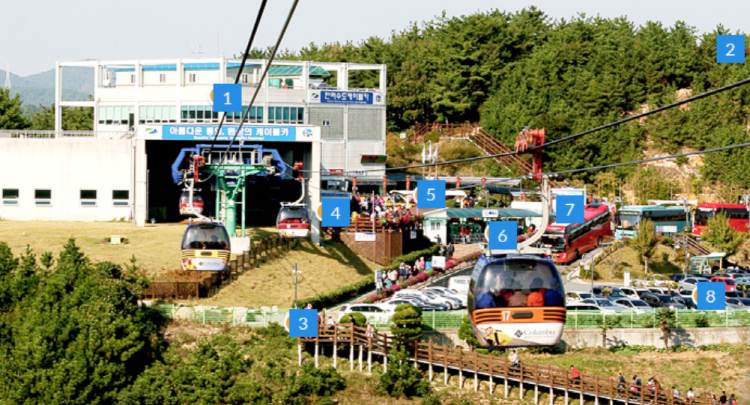 통영 케이블카 하부 역사