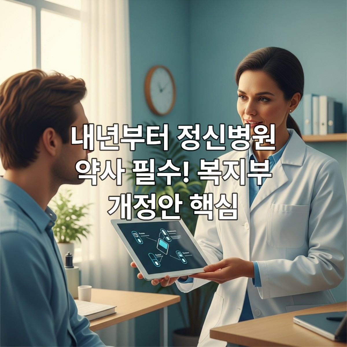 내년부터 정신병원 약사 필수! 복지부 개정안 핵심 정리