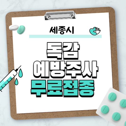 세종시 독감 예방주사 무료접종