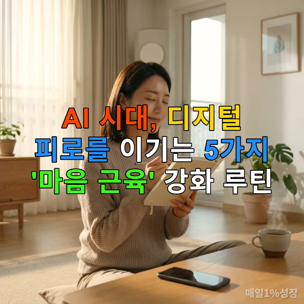AI 시대 디지털 피로를 이기는 마음 근육 강화 루틴을 실천하는 한국 여성