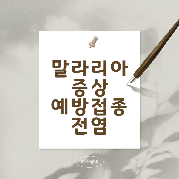 말라리아의-증상과-예방접종,전염에-대해서