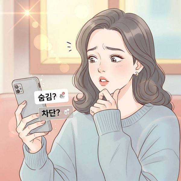 인스타 차단과 숨김 사이에서 고민?!!