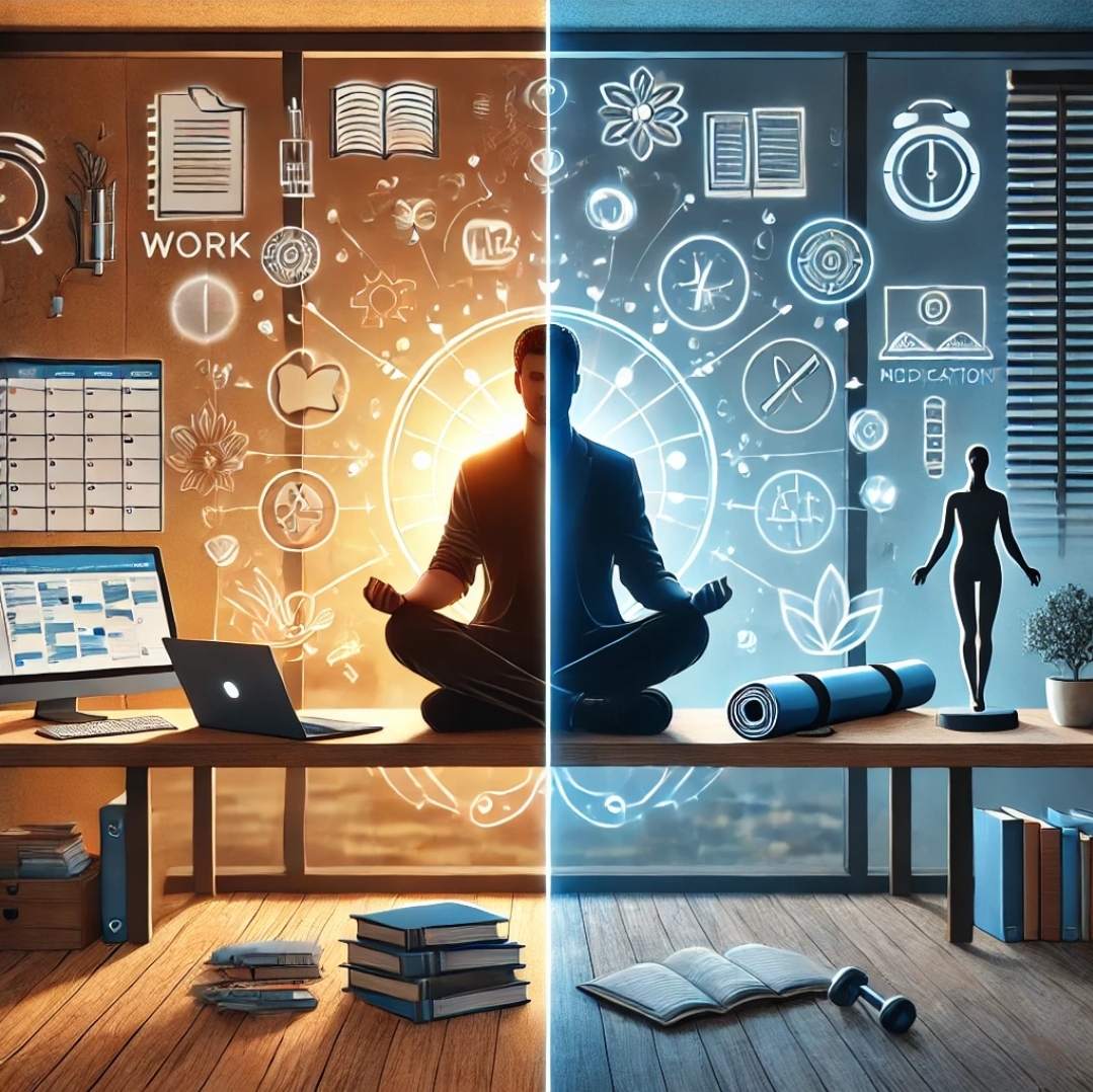 일과 삶의 균형을 잡기 위해 구분한 이미지